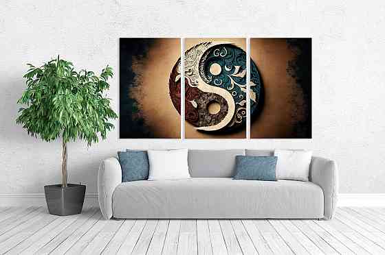 Модульная картина в гостиную / спальню   Інь-Янь     ART-153_3A Киев