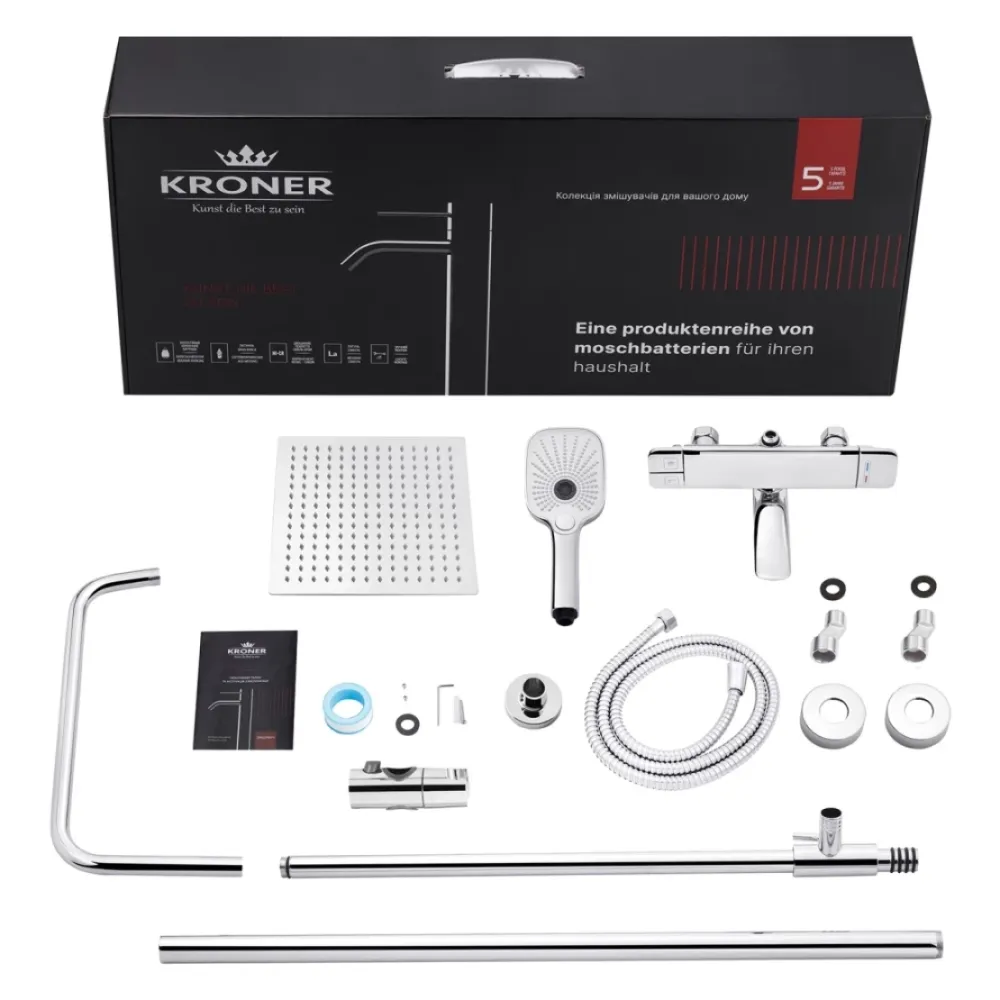 Душевая система пристенная с изливом Kroner KRP Makon - C063 Киев - изображение 9