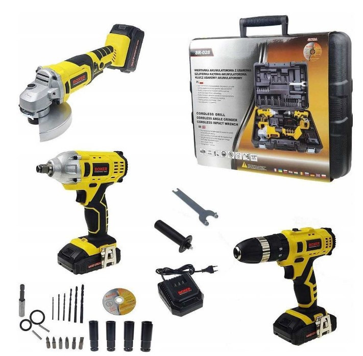 SR-028 Набір Акумуляторний 3в1: Дриль-Шуруповерт, Ударний Гайковерт, Болгарка 24,4V + 2 Акумулятори Одеса - фото 7