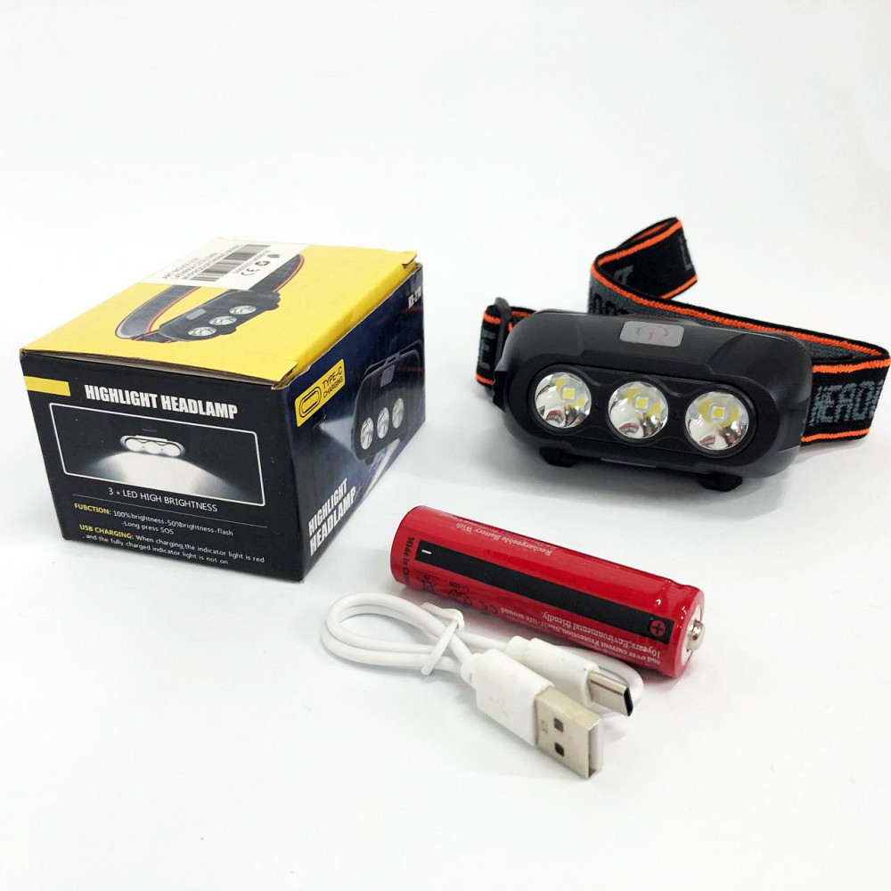 Фонарик светодиодный на голову, Тактический фонарь с красным светом на каску Налобный фонарь голову MQ-31 Львов - изображение 8