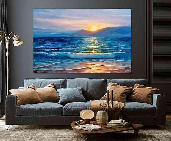 Картина холст в гостиную / спальню   Морські хвилі   MLP_356 Киев