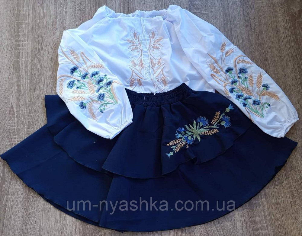 Дитячий вишитий костюм Волошки-колоски 122-152 Кривий Ріг - фото 8