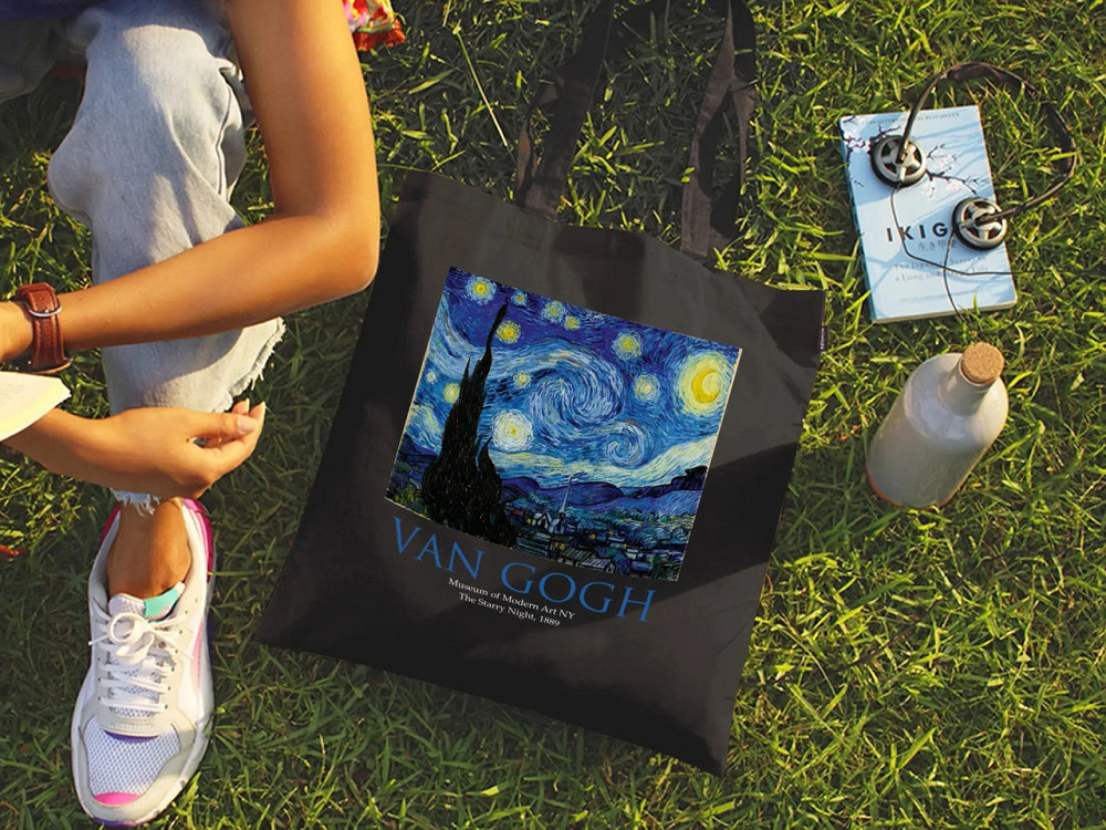 Екошопер BookOpt ВК4062 VAN GOGH «Зоряна ніч» Чорний Луцк - изображение 8