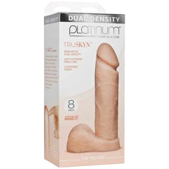 Фалоімітатор Doc Johnson Platinum TRUSKYN - The Tru Ride 8 Inch, діаметр 4,8 см, двошаровий силікон Львів