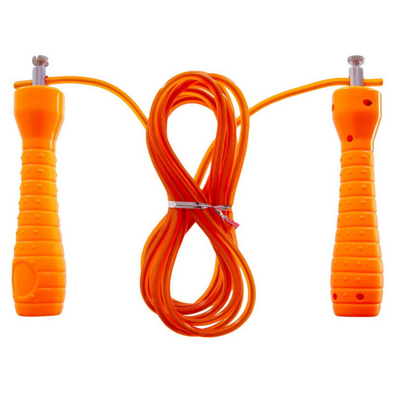 Скакалка скоростная Кроссфит co стальным тросом FI-4384 Вишнёвое - изображение 3