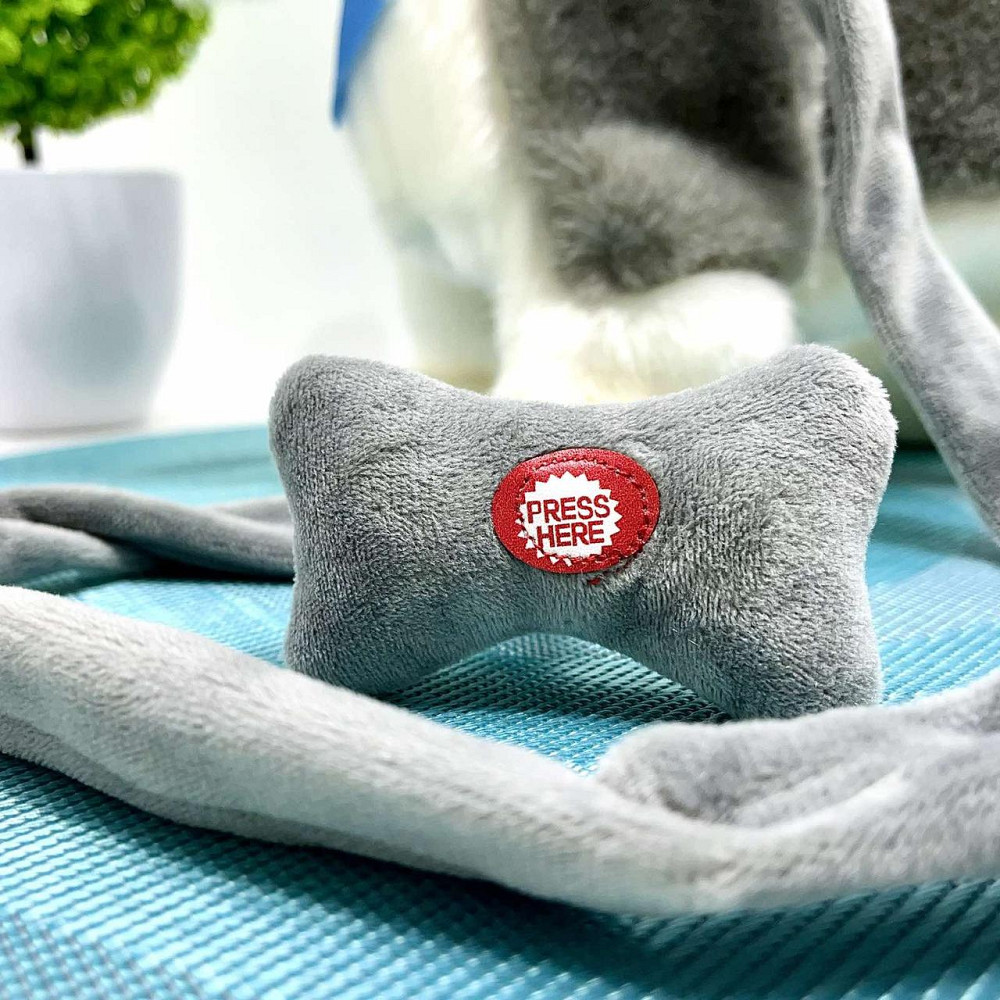 Собачка інтерактивна TK GROUP Кращий друг повідець з кнопкою озвучено українською мовою ходить танцює Сіра (C45368) Чернігів - фото 8