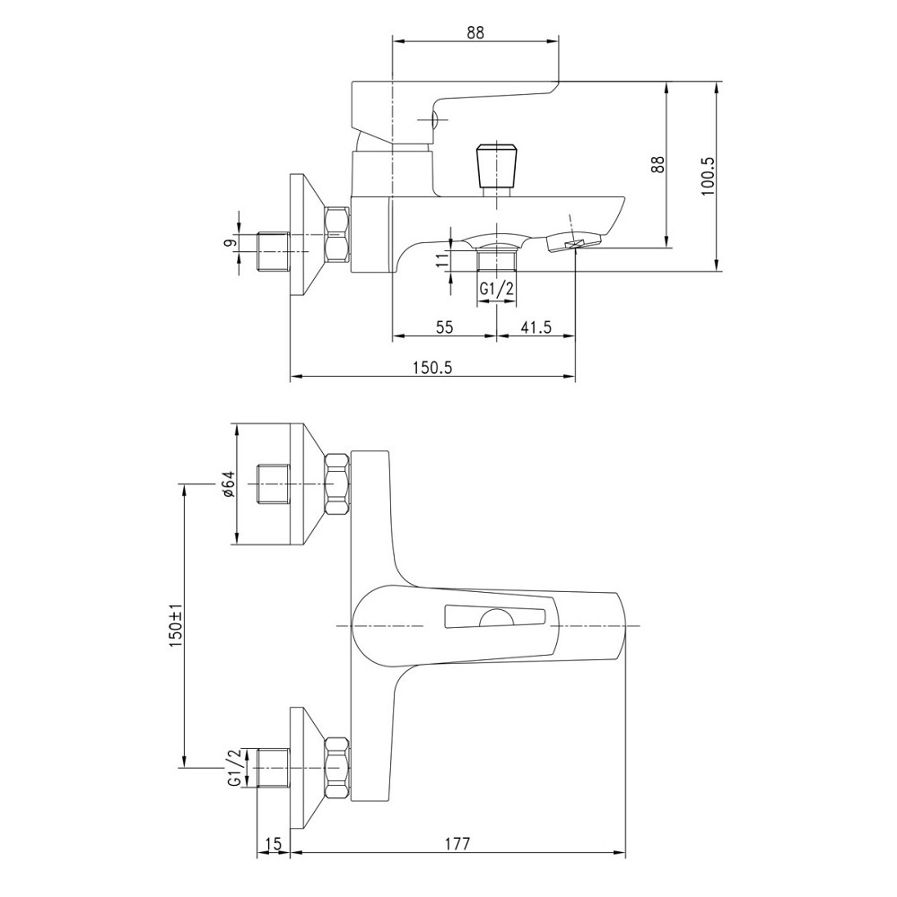 Набір для ванни IMPRESE  BRECLAV (10245+T-15084) хром Київ - фото 8