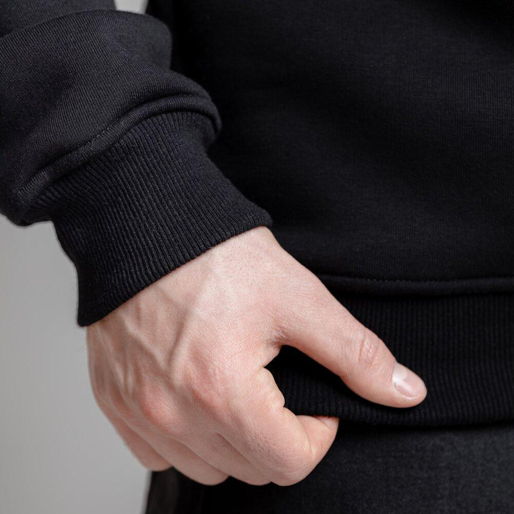 Свитшот Slavni оверсайз мужской черный, Свитшот Slavni Ample тринитка начес черный Киев - изображение 2