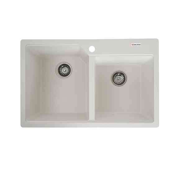 VALESO Гранітна мийка для кухні VALESO 7850 HARMONY матова Білосніжна Коломия