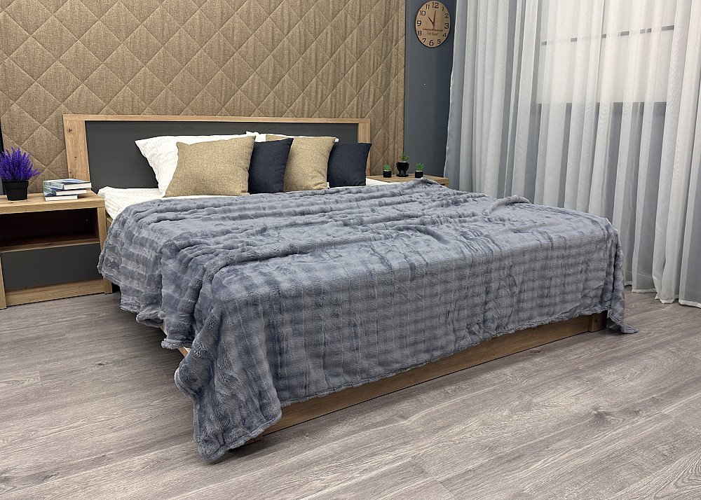 Плед-покривало 200х230 см (+-5см) Soft Night Графітовий (87-132) Київ - фото 2
