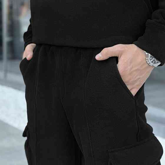 Чорний спортивний костюм чоловічий Pobedov Winter. Комплект спортивний зимовий чоловічий кофта зі штанами Київ