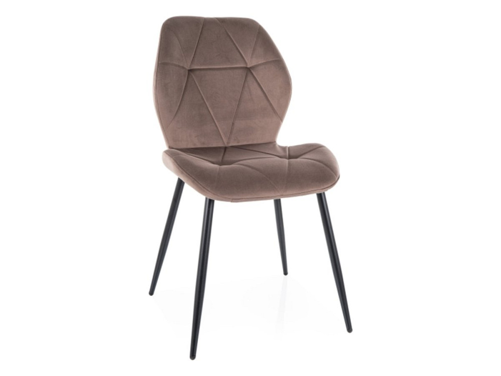 Стілець RICK VELVET чорний каркас/капучино BL.38 Київ - фото 1