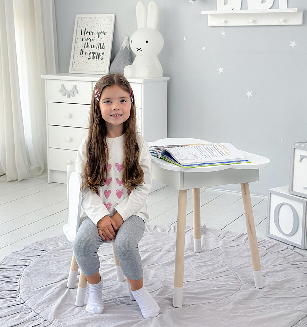 Столик-хмаринка з підйомною нішею та стільчиком-зайчиком Київ - фото 5