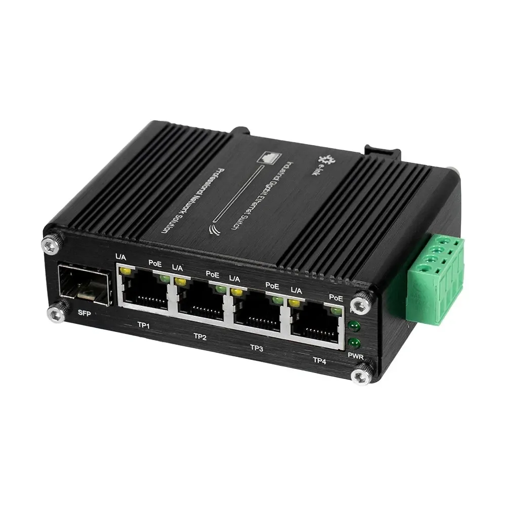 PoE-комутатор 5-портовий E-LINK LNK-IMC104GP-SFP IN 12-48V (73-00126) Київ - фото 10
