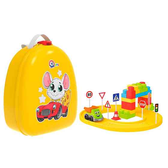 Детский Конструктор в рюкзаке ТехноК 8652TXK с дорожными знаками Винница