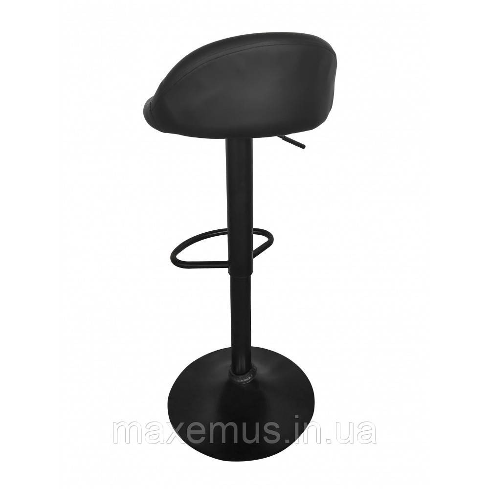 Барний стілець для барної стійки з спинкою круглий на кухню крісло барне високе Bonro B-075 чорний ч Львів - фото 7