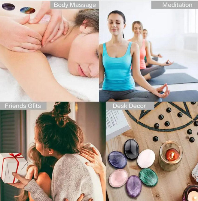 Антистрессовый камень из белого лабрадорита — овальный кристалл для медитации Киев - изображение 2