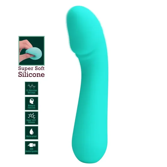 Вибромассажер для стимуляции точки G Pretty Love - Cetus Green, BI-014723-4 Sex Aura Киев