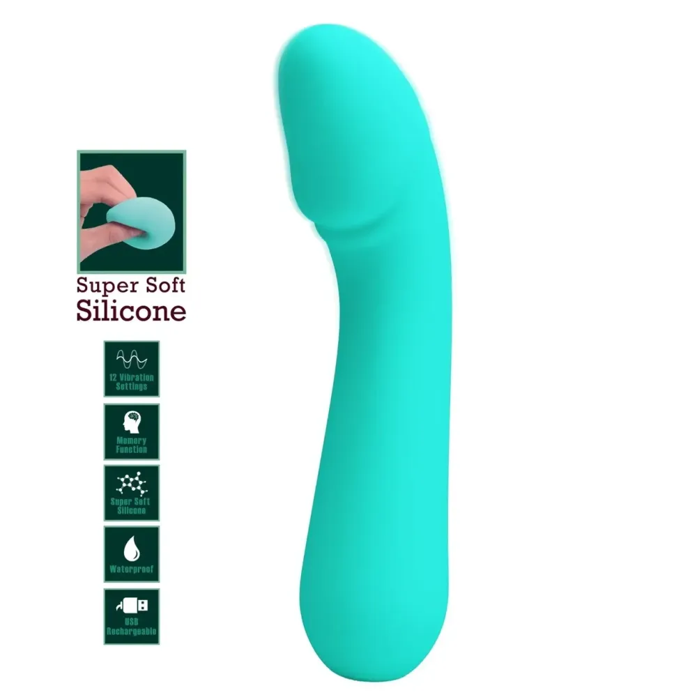 Вибромассажер для стимуляции точки G Pretty Love - Cetus Green, BI-014723-4 Sex Aura Киев - изображение 3
