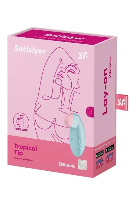 Смарт-вібратор для клітора Satisfyer Tropical Tip Light Blue Львів - фото 8