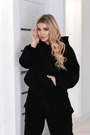 Теплый спортивный костюм со штанами карго Human 50-52, Черный Киев