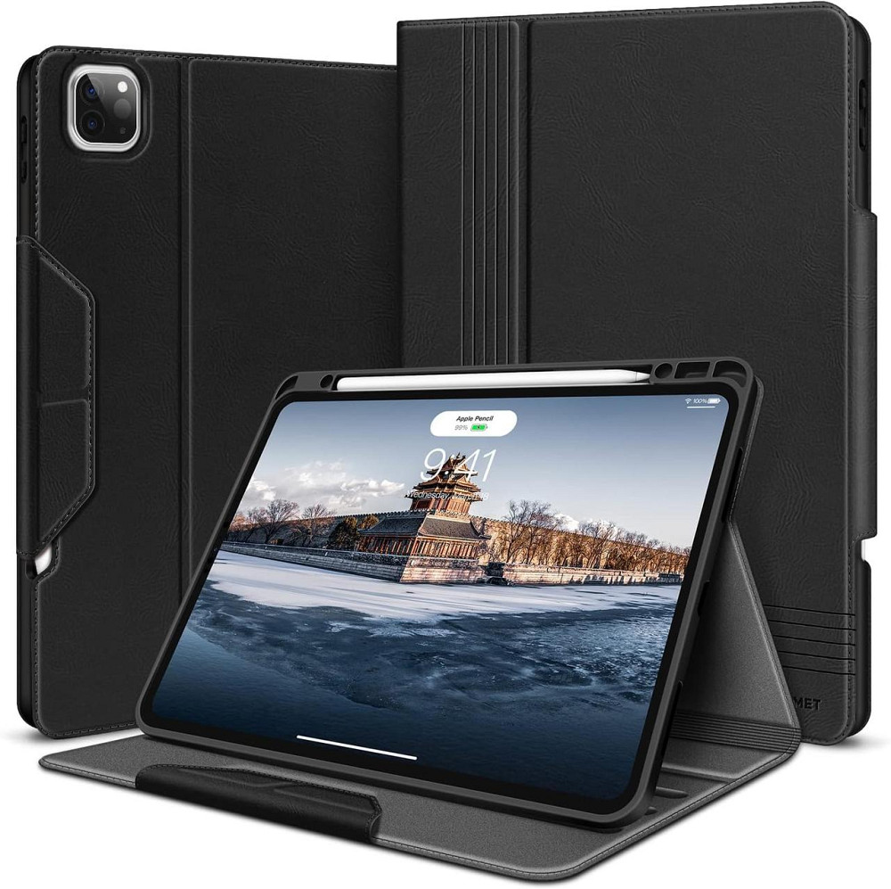 Фирменный защитный чехол HOLIMET для Apple iPad Pro 12.9 2022/2021/2020/2018 (6th/5th/4th/3rd Generation) Black Днепр - изображение 1