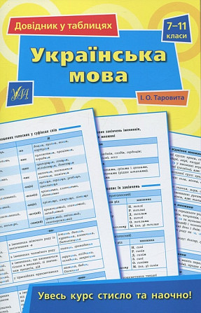Книга Довідник у таблицях.Українська мова. 7–11 класи, шт Київ - фото 1