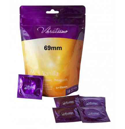 Презервативи - Vibratissimo XX ... L Vanilla, 69 мм, 18 шт. Sex Aura Київ