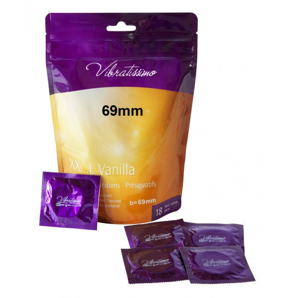 Презервативи - Vibratissimo XX ... L Vanilla, 69 мм, 18 шт. Sex Aura Київ - фото 1