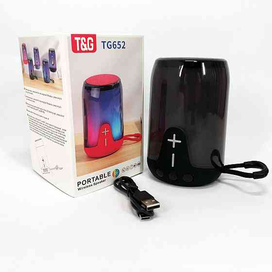 Хорошая bluetooth колонка TG652, Колонка блютуз светящаяся для вечеринки на улице FD-95 Львов