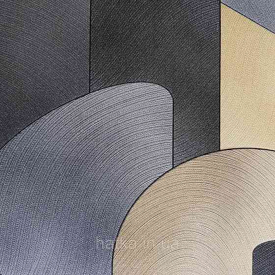 Шпалери метрові вінілові на флізелін дизайнерські Erismann Elle геометрія абстракція чорні жовті золотисті Київ