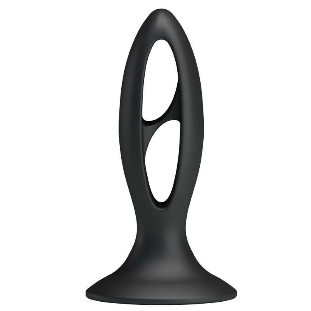 Анальна пробка з присоскою Fabulous Silicone, чорна Sex Aura Київ - фото 2