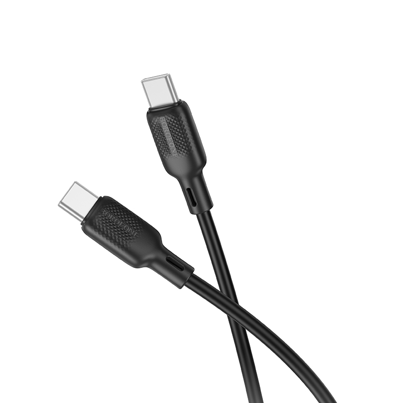 Кабель BOROFONE BX113 Lenny 60W silicone charging data cable C to C(L=1M) Black Одеса - фото 3