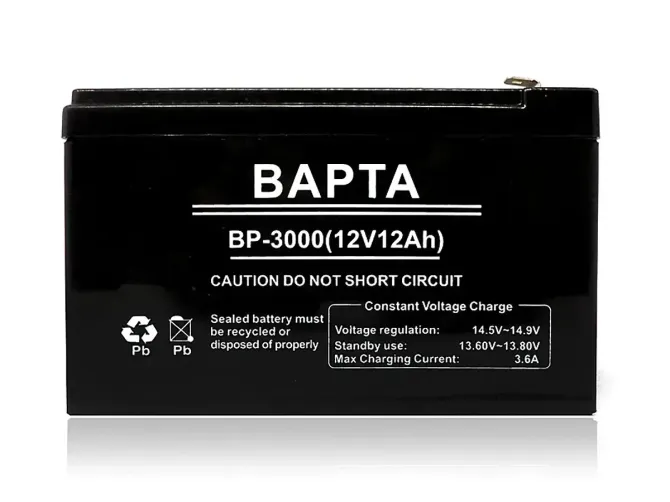 Аккумулятор BAPTA BP-3000 12В 12Ач для ИБП, сигнализации, освещения, размеры 155×98×99 мм Киев - изображение 3
