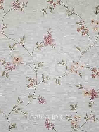 Шпалери вінілові на флізеліні A.S.Creation Maison charme 0.53x10 прованс квіти листя коричневі жовті Київ