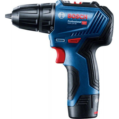 Шуруповерт Bosch Professional GSR 12V-30 2x 2.0Аг, GAL 12V-40, кейс (0.601.9G9.000) Вінниця - фото 1