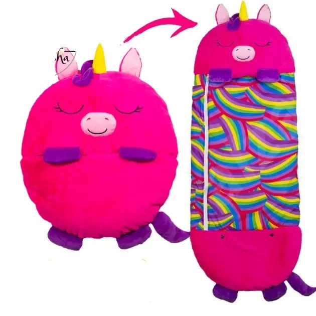 Единорог Детский спальный мешок на молнии 3 в 1 игрушка подушка спальник и встроенная подушка Коломыя - изображение 1