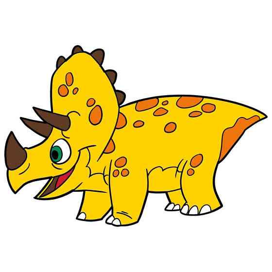 Дитяча розмальовка на полотні "Трицератопсик" 15058-AC 25х30 см Вінниця