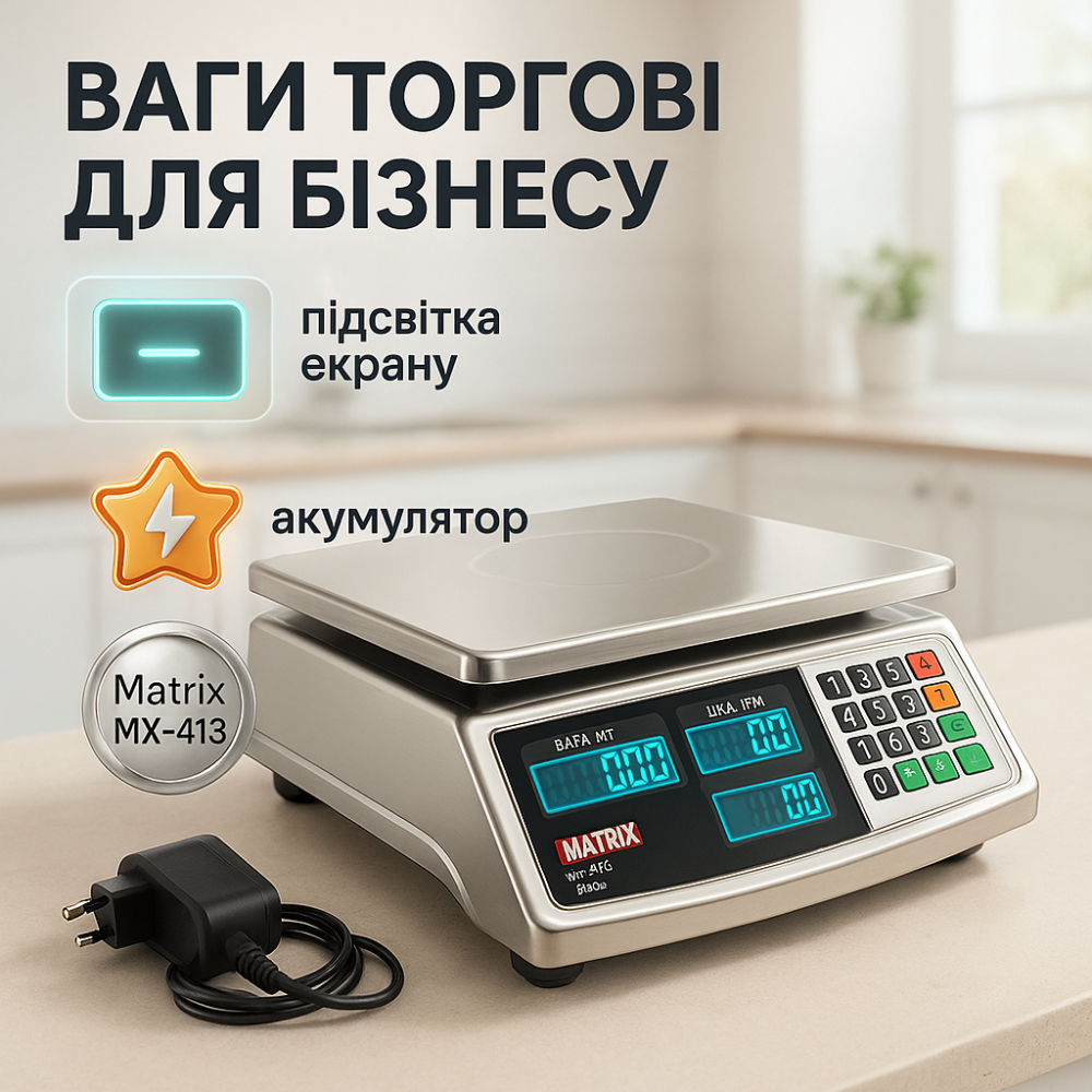 Ваги торгові для ваги Matarix MX-413 до 50 кг, Ваги електронні торгові цифрові настільні до 50 кг AE-56 Львів - фото 15