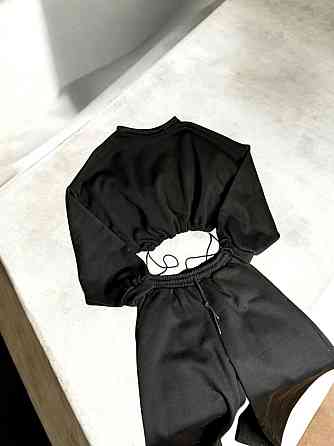 Женский теплый костюм с брюками и свитшотом в фасоне «летучая мышь» трехнитка на флисе Одесса