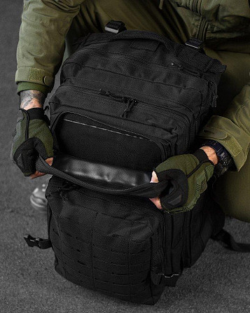 Рюкзак штурмовой черный тактический полиция US Laser Cut Assault black 17-0! Киев - изображение 8