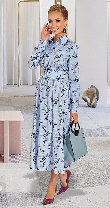 Стильное голубое платье (48) Киев - изображение 2