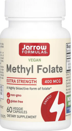 Метилфолат L метафолин Jarrow Formulas Methyl Folate 60 раст капс Киев