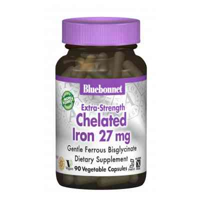 Минералы Bluebonnet Nutrition Супер Сильное Хелатное Железо, Albion, 90 гелевых капсул (BLB-00670) Винница
