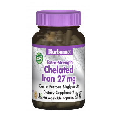 Минералы Bluebonnet Nutrition Супер Сильное Хелатное Железо, Albion, 90 гелевых капсул (BLB-00670) Винница - изображение 1