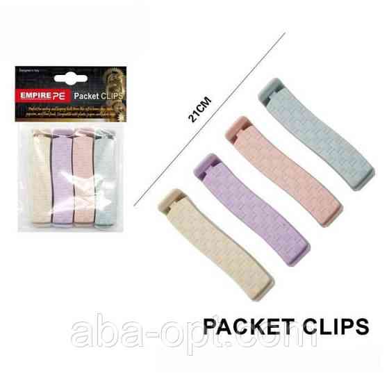 Набір кліпс для пакетів L 7,5 см Коко (4 шт) Одеса