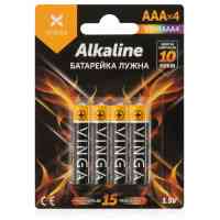 Батарейка AAA LR03 Alkaline 4pcs Blister Vinga (VJABAAA4) Киев