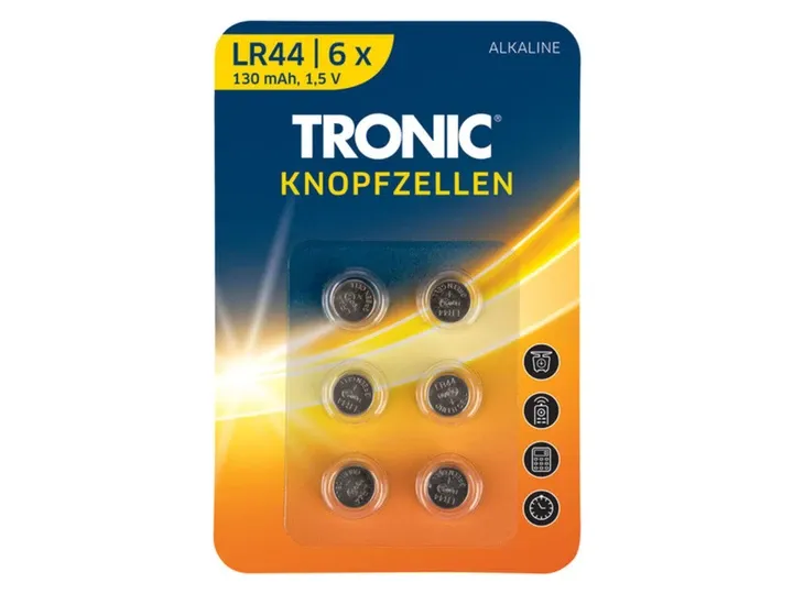 Батарейки таблетки LR 44 6 шт TRONIC Alkalines 1,5 V Полтава - изображение 1