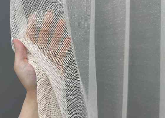 Тюль жаккард цвет белый 1674т Киев