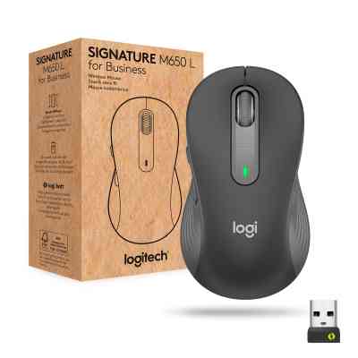 Мышка Logitech Signature M650 L Wireless Mouse for Business Graphite (910-006348) Винница